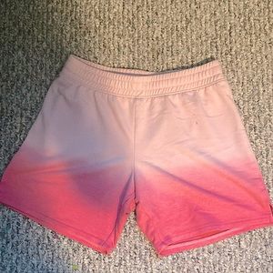 Pink ombré high waisted shorts